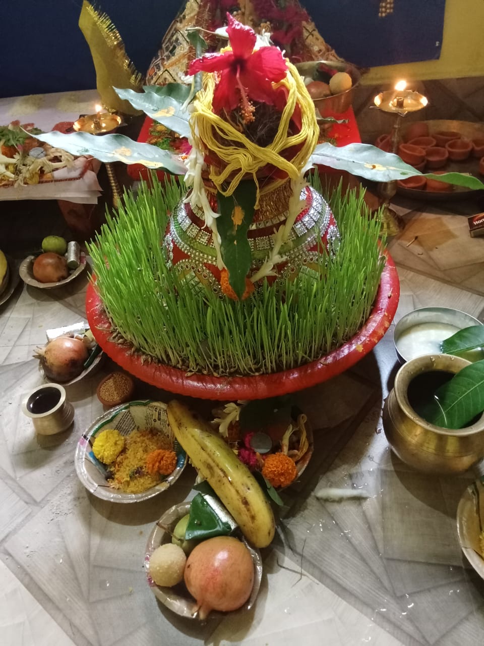 Divine Ritual with Sacred Symbols